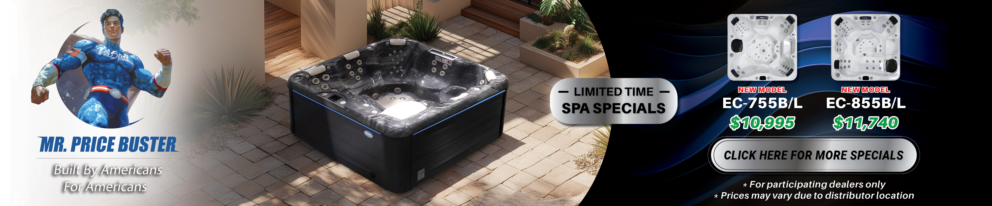 Calspas hot tub being used in a family setting - Paramount
